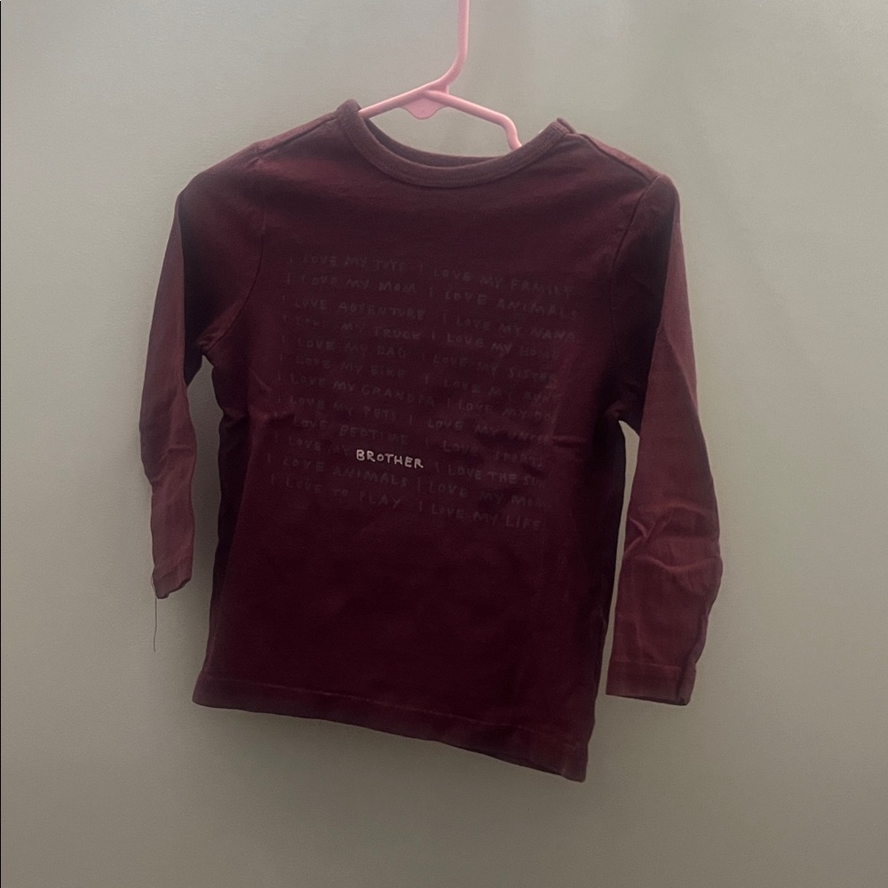Old Navy Maroon Long Sleeve Shirt 2T